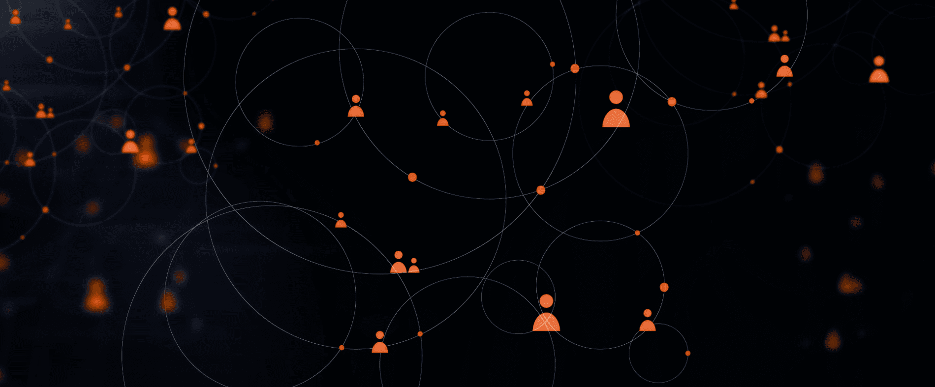 Map of people connected by lines